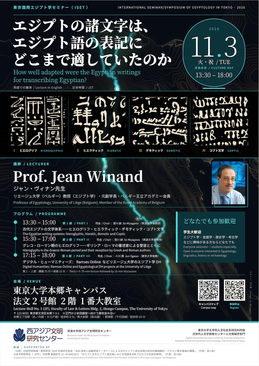 Poster of the Jean Winand seminar